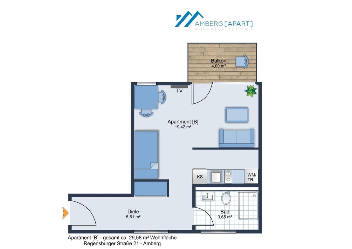 Amberg Apart - Apartment B - Wohnraum Auf Zeit Esterno foto